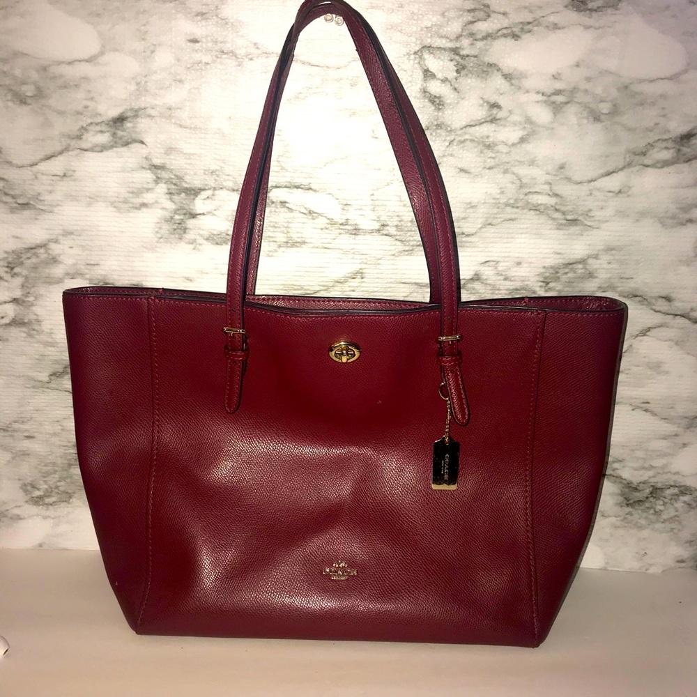 Coach Large Tote 36554 red. Leather - Picture 2 of 14